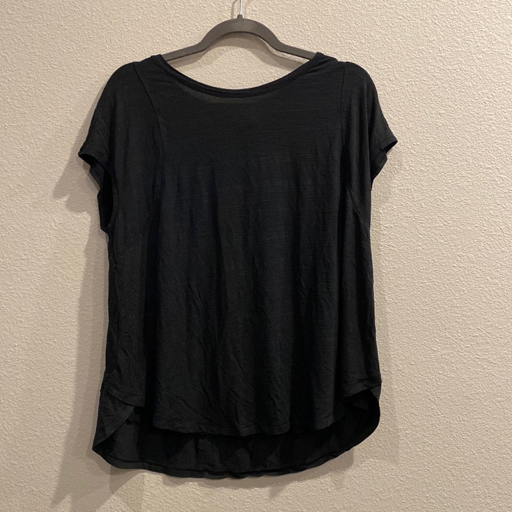 Black Cap Sleeve Workout Top